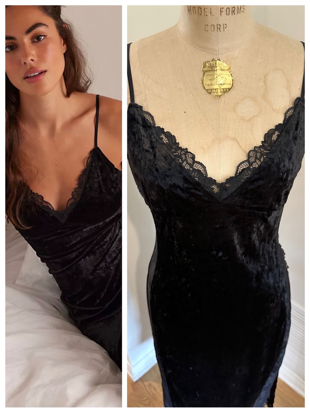 Free People Intimately Raise A Toast Midi Slip Dress, Black, Lg - Picture 4 of 8